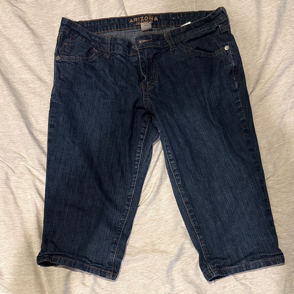 Arizona Jean Company Cropped Dark Denim Jeans